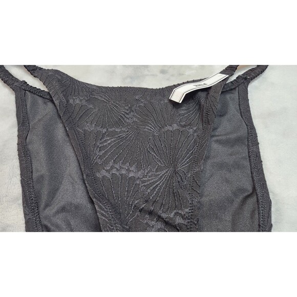 Victoria's Secret Swim Pure Black XL Scrunchie String Bikini Bottom NWT - Picture 2 of 6